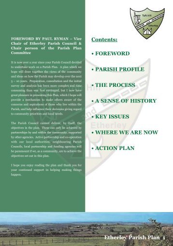 Etherly Parish Plan A4 Spread - Parish and Town Council Websites ...