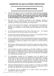 easington village allotment association rules and constitution