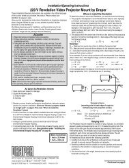 Mount Instructions Revelation - Draper Group Ltd