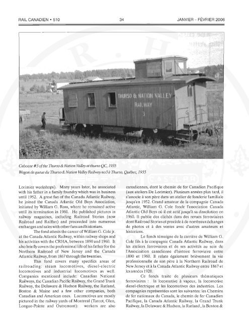 Canadian Rail_no510_2006 - Le musÃ©e ferroviaire canadien
