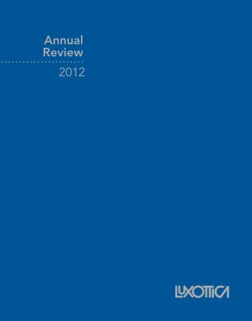 Annual Review 2012 - Luxottica