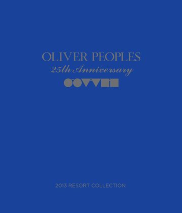 Book 25th anniversary Oliver Peoples - Luxottica