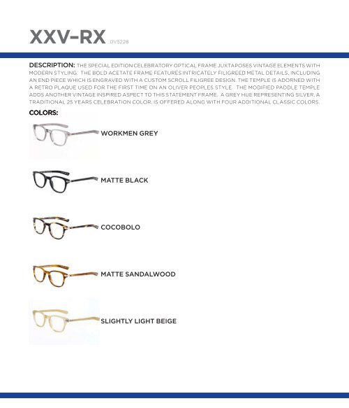 Book 25th anniversary Oliver Peoples - Luxottica