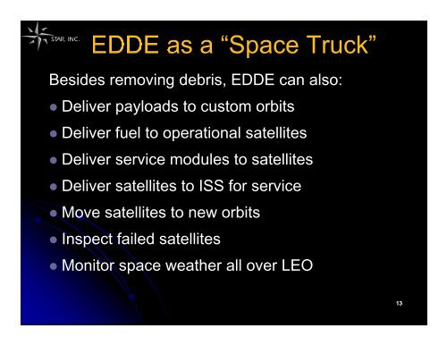 ElectroDynamic Debris Eliminator (EDDE) - Star Technology and ...