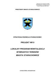 Lokalny Program Rewitalizacji wybranych terenÃ³w ... - Starachowice