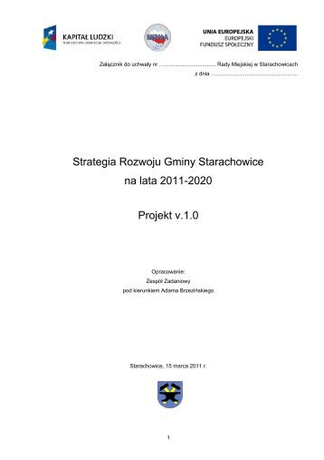 Strategia Rozwoju Gminy Starachowice na lata 2011-2020 Projekt v ...