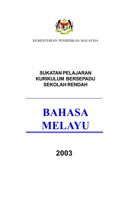 Sukatan Pelajaran Bahasa Melayu Sekolah Rendah