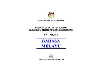 huraian sukatan pelajaran bahasa melayu tahun 6