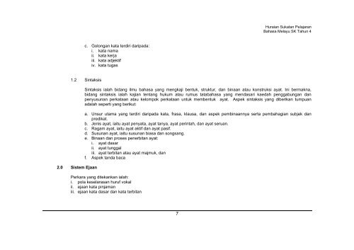 Huraian Sukatan Pelajaran Bahasa Melayu Tahun 4 - Kementerian ...