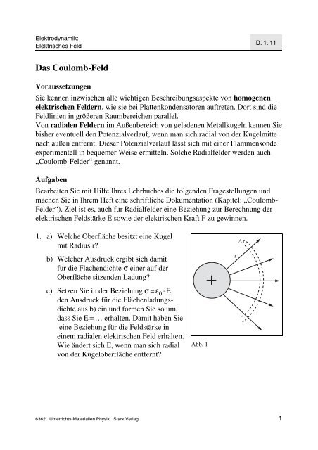 Das Coulomb-Feld - STARK Verlag