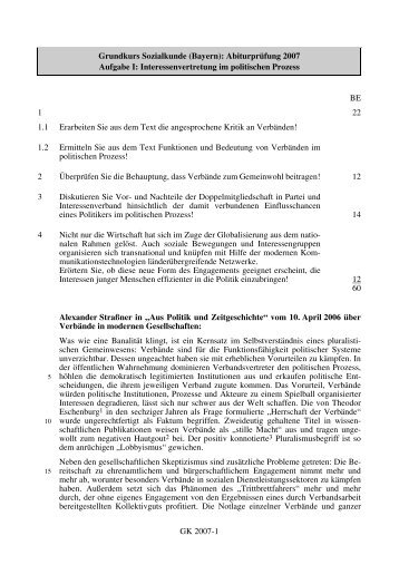 GK 2007-1 Grundkurs Sozialkunde (Bayern ... - STARK Verlag