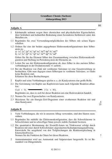 G 2013-1 Grundkurs Chemie (Sachsen ... - STARK Verlag
