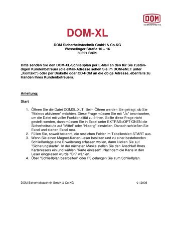 DOM-XL - DOM Sicherheitstechnik