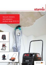 Vacuum cleaners and sweepers product range 2012/13 - Starmix