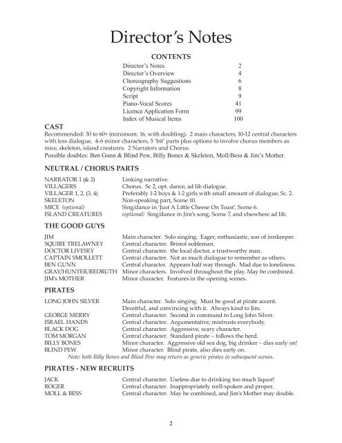 Treasure Island script & score.indd - Starshine Music