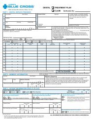 Dental claim form. - Alberta Blue Cross