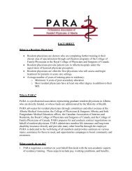 FACT SHEET What is a Resident Physician? â¢ Resident ... - PARA