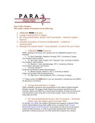 1. 2008/2009 PARA Executive 2. Lounge Improvements in Cal