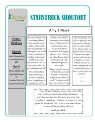 March Newsletter 2013 - StarStruck ADA