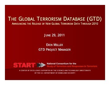 the global terrorism database (gtd) - START - National Consortium ...