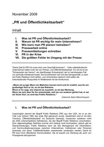 Text PR und Öffentlichkeitsarbeit - Starternetz