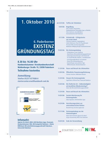 EXISTENZ GRÜNDUNGSTAG 6. Paderborner 1 ... - Starternetz
