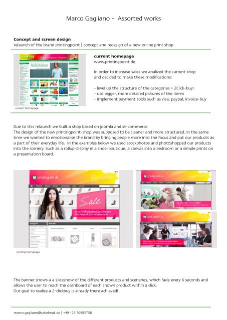 Marco Gagliano Assorted works