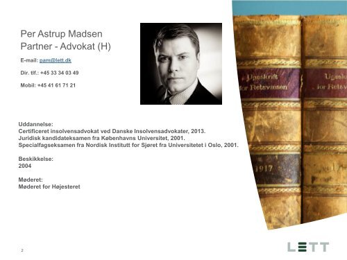 PrÃ¦sentation Per Astrup Madsen, LETT Advokatpartnerselskab