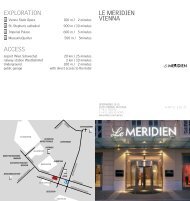 Le MERIDIEN Vienna - Rack Brochure - Starwood Hotel Directory