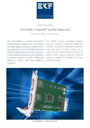 CV2-LOUNGE • CompactPCI ® Dual Port Graphics Card - EKF