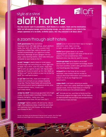 Hotel Fact Sheet - Starwood Hotels & Resorts