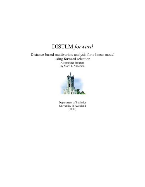 DISTLM forward - Department of Statistics