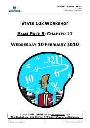 stats 10x workshop exam prep 5 - The University of Auckland