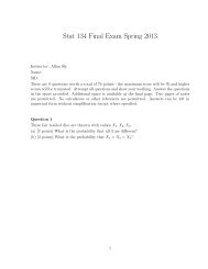 Stat 134 Final Exam Spring 2013