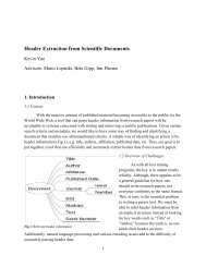 Header Extraction from Scientific Documents