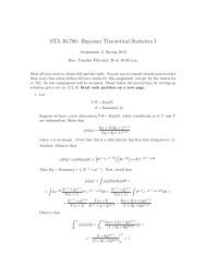 STA 36-786: Bayesian Theoretical Statistics I