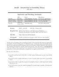 36-225 â Introduction to Probability Theory Fall 2012 Instructor and ...