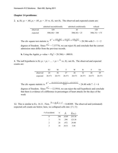 introduction to statistics homework solutions