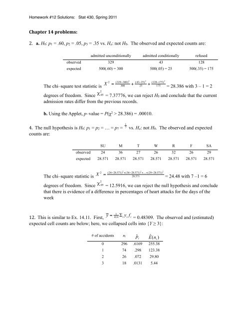 statistics homework