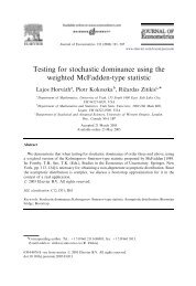 Testing for stochastic dominance using the weighted ... - Statistics