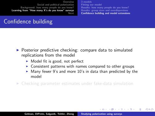 How many X's do you know'' surveys - Columbia University