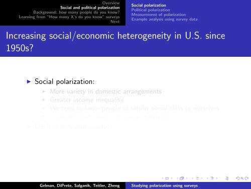 How many X's do you know'' surveys - Columbia University