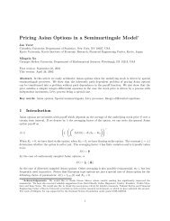 Pricing Asian Options in a Semimartingale Model - Department of ...