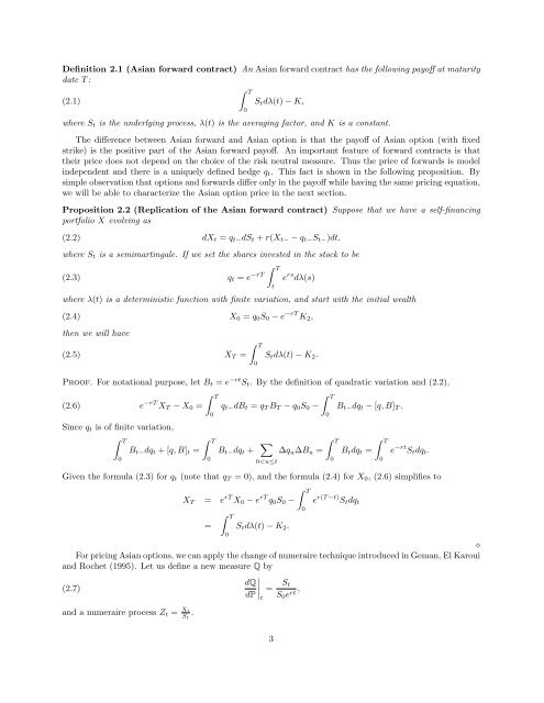 Pricing Asian Options in a Semimartingale Model - Department of ...