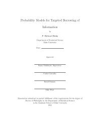 Probability Models for Targeted Borrowing of Information