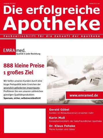 Ausgabe 05.2012 - Die erfolgreiche  Apotheke - Fachzeitschrift für ...