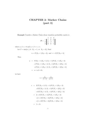 CHAPTER 2: Markov Chains (part 3)