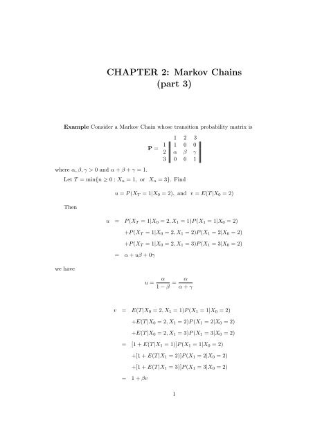 CHAPTER 2: Markov Chains (part 3)