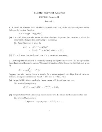 ST5212: Survival Analysis