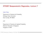 Lecture7 Slide - The Department of Statistics and Applied Probability ...